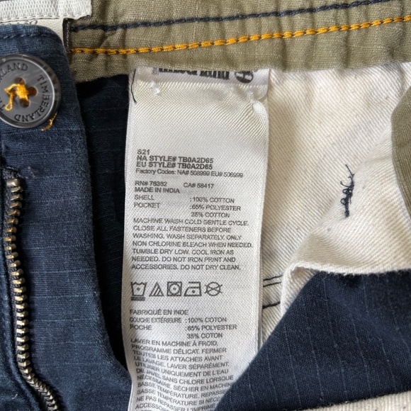 Timberland Rip Stop Cargo Pants Mens Size 38 - 30 Relaxed Blue - Picture 5 of 9